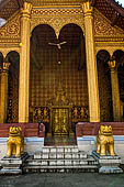 Luang Prabang, Laos - Wat Sene, the facade of the sim. 